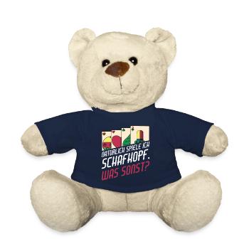 Natürlich spiele ich Schafkopf - Teddy - French Navy - Vorne