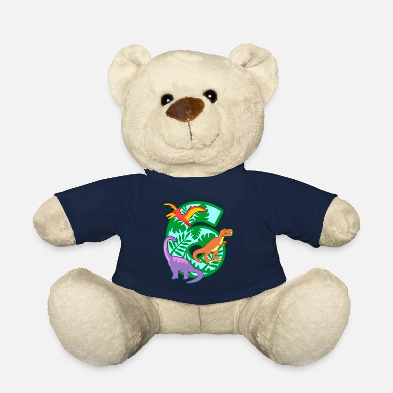 Dinosaurier 6. Geburtstagsparty Nummer 6 - 6 Jahre - Teddy - French Navy