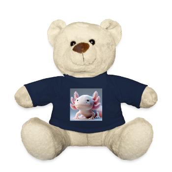 Cute Axolotl – Funny Water Creature - Teddy Bear - french navy - Front