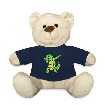 Alligator dabbing - Krokodil - Geschenk - Teddy - French Navy - Vorne