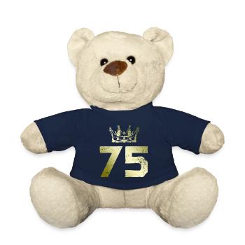 75 Number crown - Teddy Bear - french navy - Front