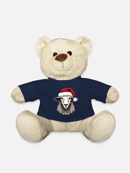 Mouton Noël Animal Tête Agneau - Nounours - bleu marine