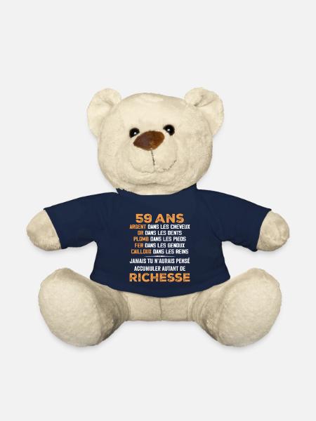 59 Ans Cadeau D'anniversaire Drôle Cadeau 59 ans - Nounours - bleu marine