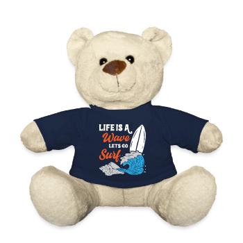 Life Is A Wave Lets Go Surfing - Teddy - French Navy - Vorne