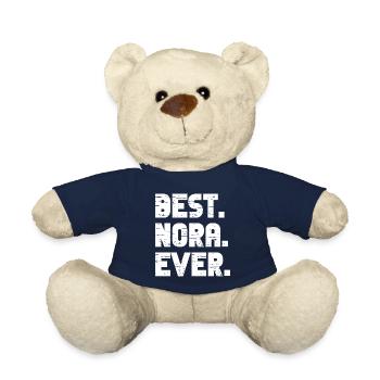 Best Nora Ever Retro Gift Saying Birthday - Teddy Bear - french navy - Front
