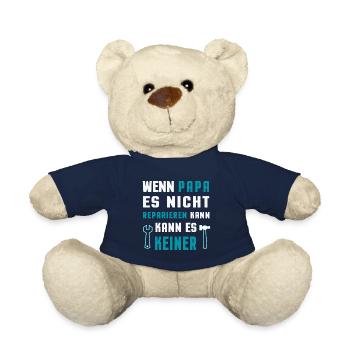 Best Dad Saying Funny Funny Fun Gift Idea - Teddy Bear - french navy - Front