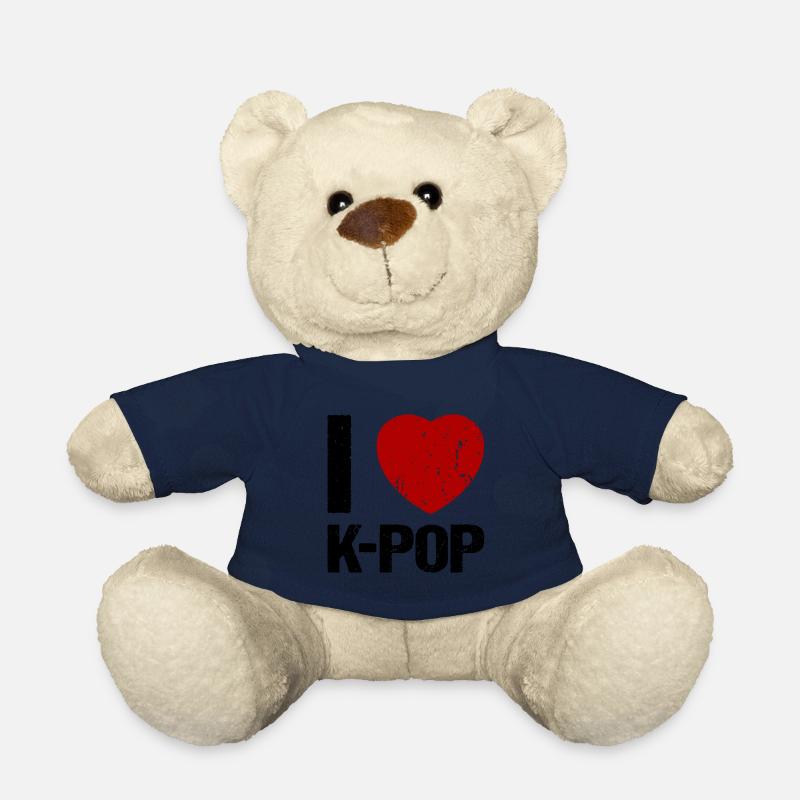 I love K-Pop Musik Herz - Teddy - French Navy