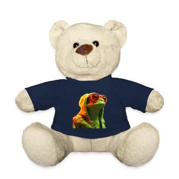 Frog with Sunglasses Colorful Cool Frogs - Teddy Bear - french navy - Front