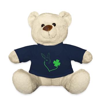 Hase Kleeblatt Herz Liebe - Teddy - French Navy - Vorne