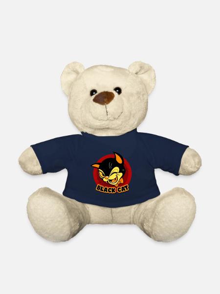Chat noir intelligent - Nounours - bleu marine