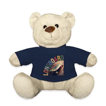 Longboard Vintage Longboarder Geschenk sk8 Skater - Teddy - French Navy - Vorne