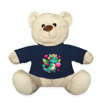Farbenfroher Drache - Teddy - French Navy - Vorne