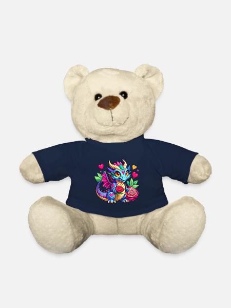 Farbenfroher Drache - Teddy - French Navy
