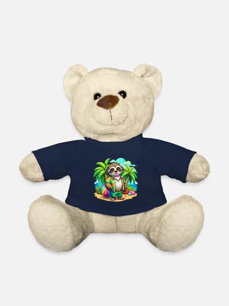 Paresseux mignon des vacances - Nounours - bleu marine