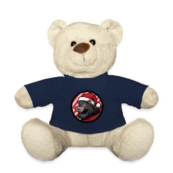 Pig Christmas Animal Wild Boar - Teddy Bear - french navy - Front