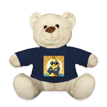 Cool banana with leather jacket and sunglasses - Teddy Bear - french navy - Front