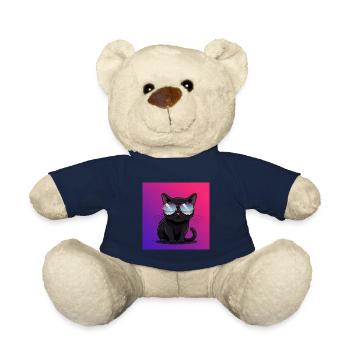 Cool cat with sunglasses - Teddy Bear - french navy - Front