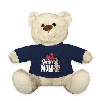 Sheltie Mom Gift for a Proud - Teddy Bear - french navy - Front