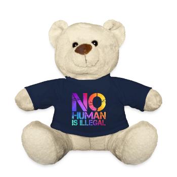 No man is an illegal immigration lover - Teddy Bear - french navy - Front