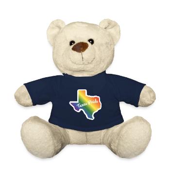 Carte arc-en-ciel par Texas Design for Proud LGBT+ - Nounours - bleu marine - Devant