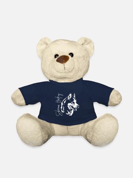 SIBERIAN HUSKY Dogs Dog Wilsigns portrait de chien - Nounours - bleu marine