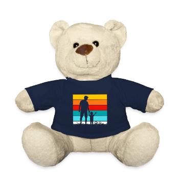 Father Son Football Child Dad - Teddy Bear - french navy - Front