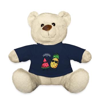 Tupfen Wassermelone Ananas Kawaii Sommerfrüchte - Teddy - French Navy - Vorne