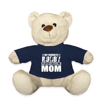 Rugby Saying Sports Mom Mama Rugby Player Football - Teddy Bear - french navy - Front