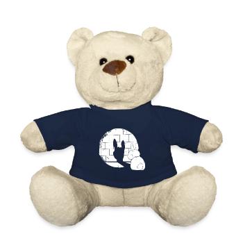 Metal Hase Schatten Heavy Metal Handzeichen - Teddy - French Navy - Vorne