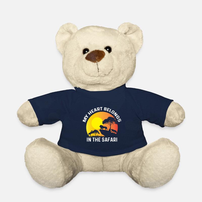 Gehört in Safari Backpacker Geschenk - Teddy - French Navy