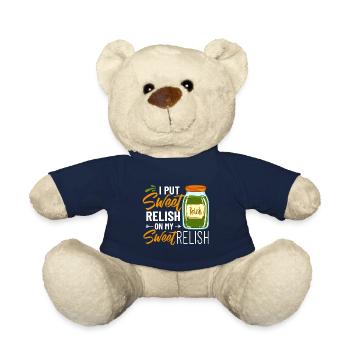 Süßes Relish Essiggurken Flasche Gewürzglas - Teddy - French Navy - Vorne