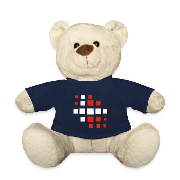 Flag of Denmark Scandinavia Danish Flag Travel - Teddy Bear - french navy - Front