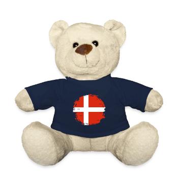 Drapeau du Danemark Scandinavie Drapeau du Danemark Voyage - Nounours - bleu marine - Devant