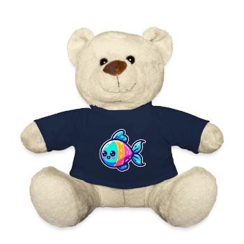 Regenbogen Fisch Design - Teddy - French Navy - Vorne