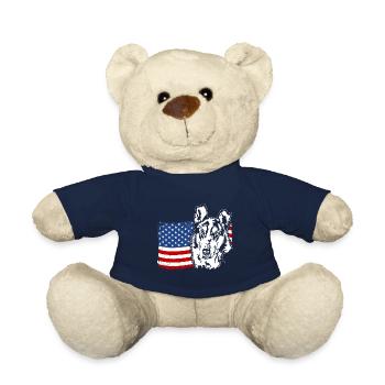 Kurzhaarcollie Collie Amerika Fahne Hunde Wilsigns - Teddy - French Navy - Vorne
