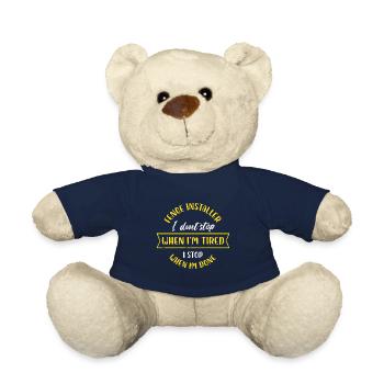 fence installer I dont stop when tired Design - Teddy - French Navy - Vorne