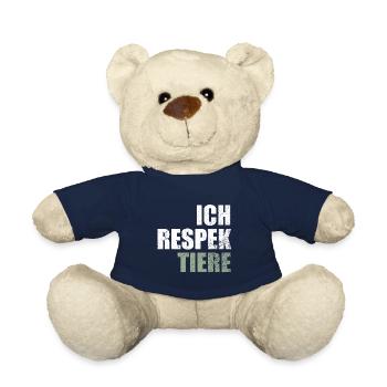 Ich Respektiere Tiere Tierschutz Vegan - Teddy - French Navy - Vorne
