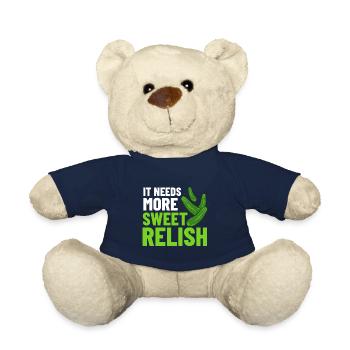 Süßes Relish Essiggurken Flasche Gewürzglas - Teddy - French Navy - Vorne