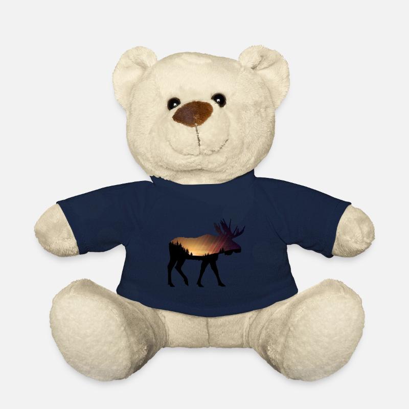 Elch mit Sonnenuntergang - Teddy - French Navy