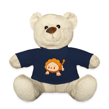 Lion Pushups Push-Ups Kawaii en colère - Nounours - bleu marine - Devant