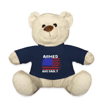 Armed and paternal Funny paternal fathers - Teddy Bear - french navy - Front