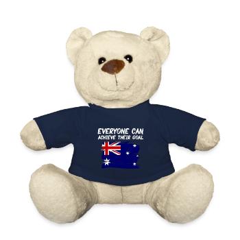 Drapeau de l’Australie sous le drapeau australien - Nounours - bleu marine - Devant