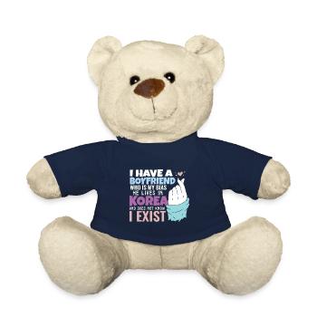 Kpop Idol Fan K Drama Lover J'aime la Corée J'ai un - Nounours - bleu marine - Devant