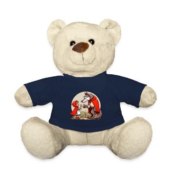Little Red Riding Hood Fairy Tale Wolf Cute Fairy Tale Character - Teddy Bear - french navy - Front