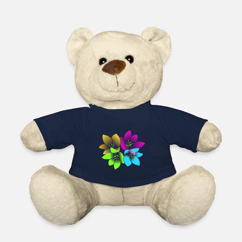 Blume Blüten floral Blumenmuster Blumenstrauß - Teddy - French Navy