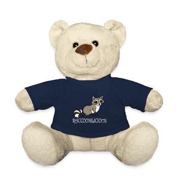 Raccoonilicious, dicton ironique, drôle, raton - Nounours - bleu marine - Devant