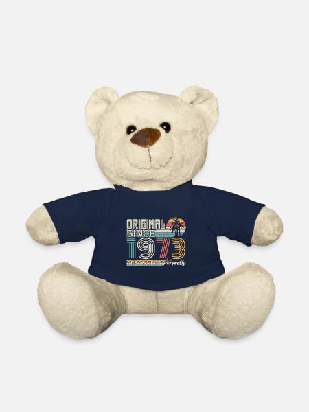1973 anniversaire 1973 né en 1973 anniversaire - Nounours - bleu marine