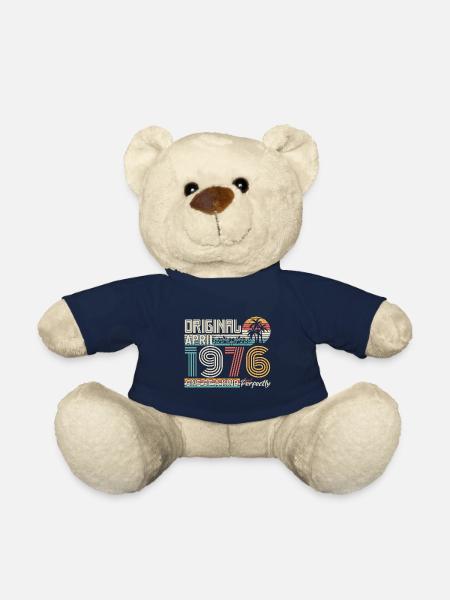 Avril 1976 anniversaire April 1976 cadeau 1976 - Nounours - bleu marine