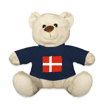 Drapeau du Danemark Drapeau de la Scandinavie Drapeau du Danemark Voyage - Nounours - bleu marine - Devant