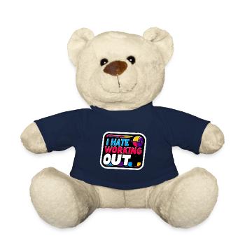 I Hate Working Out 8 - Teddy Bear - french navy - Front